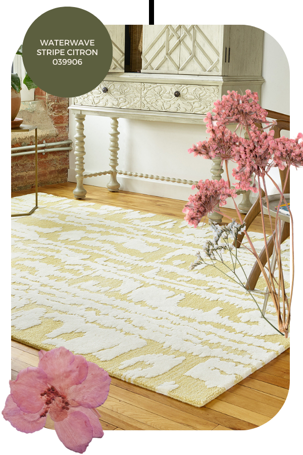 Florence Broadhurst Waterwave Stripe Citron 039906