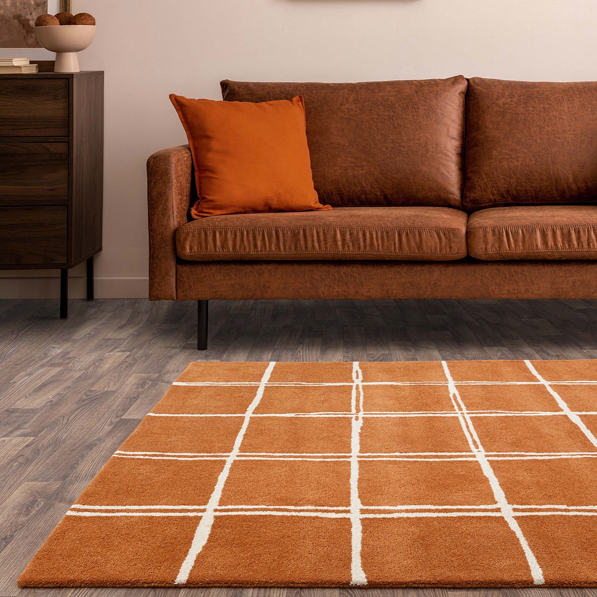 Asiatic Albany Grid Rust