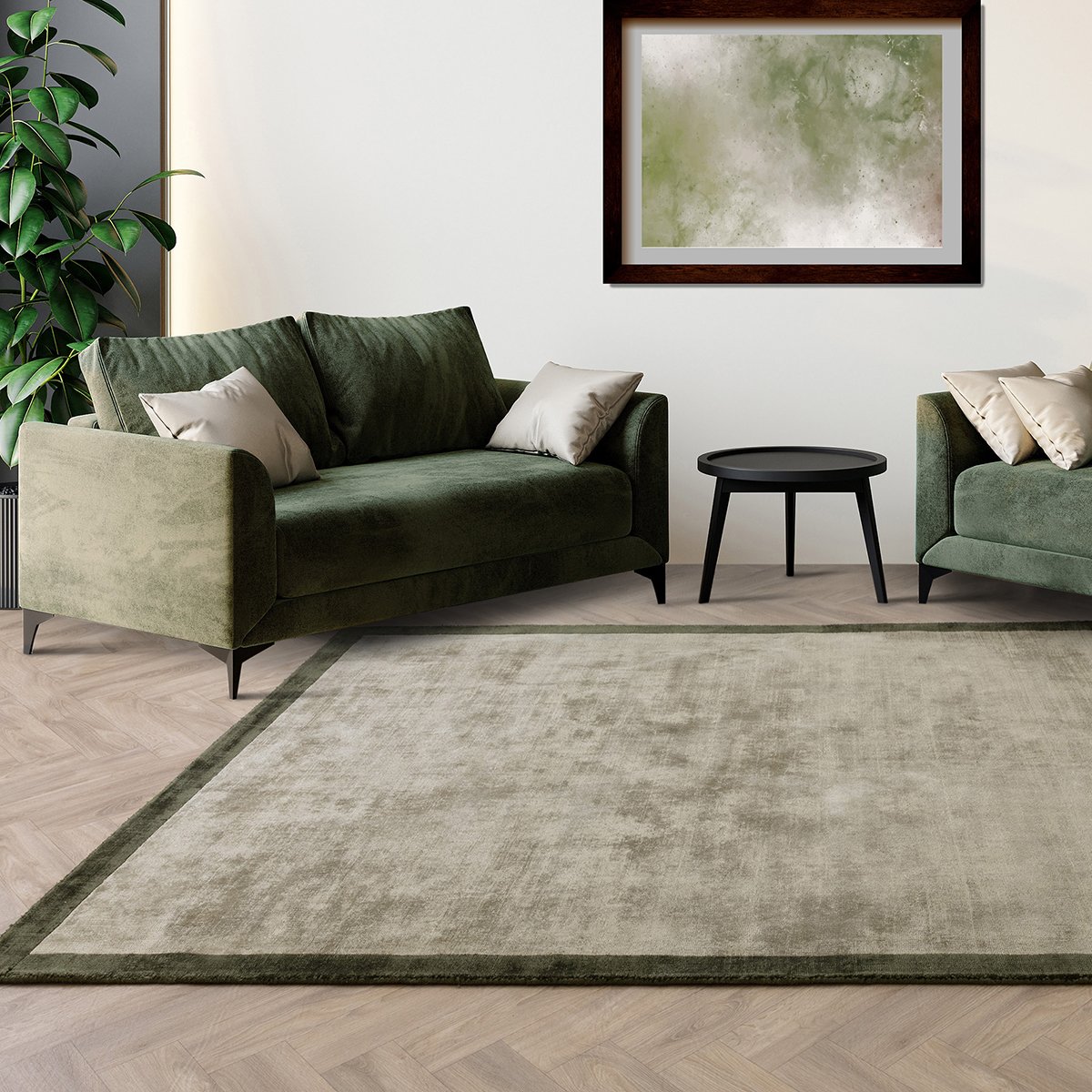Asiatic Blade Border Sage Olive 05