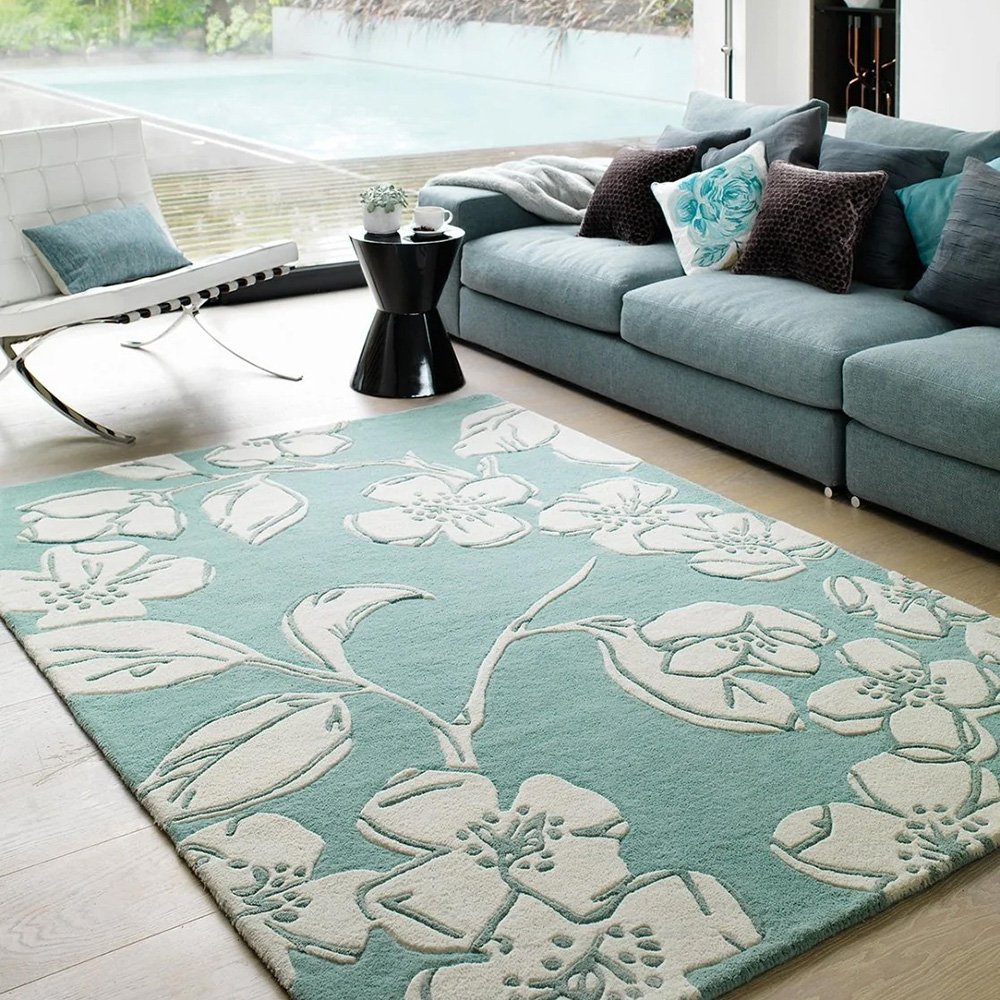Asiatic Devore Blue