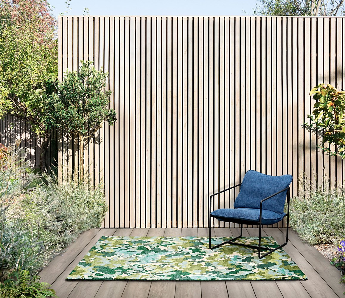 Harlequin Tree Tops Green Outdoor 443807