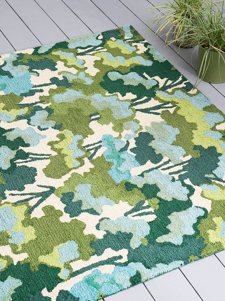 Harlequin Tree Tops Green Outdoor 443807