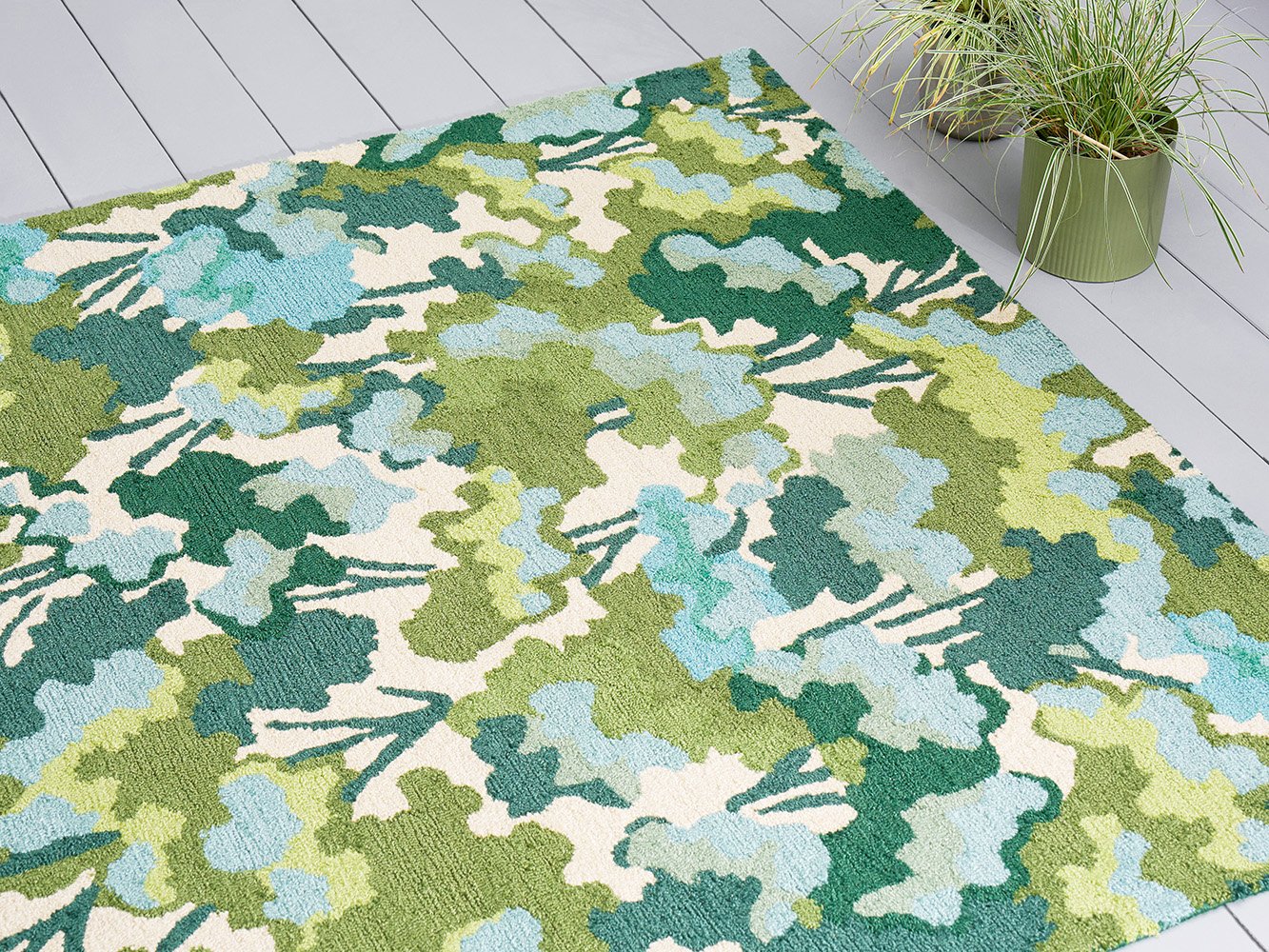 Harlequin Tree Tops Green Outdoor 443807