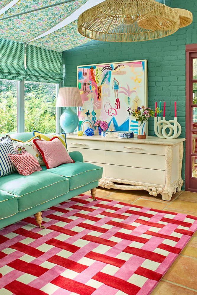 Harlequin – Sophie Robinson Basket Weave Coral/Rose 144102