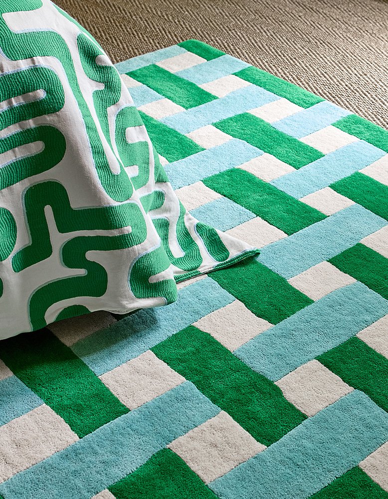 Harlequin – Sophie Robinson Basket Weave Emerald/Aquamarine 144107