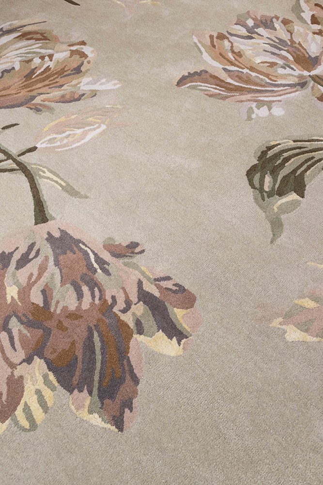 Laura Ashley Gosford Natural/Sage Green 081307 Round