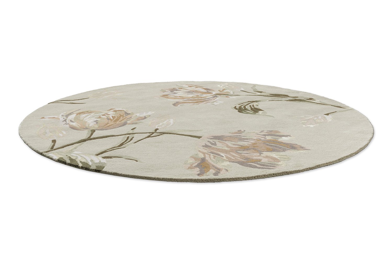 Laura Ashley Gosford Natural/Sage Green 081307 Round