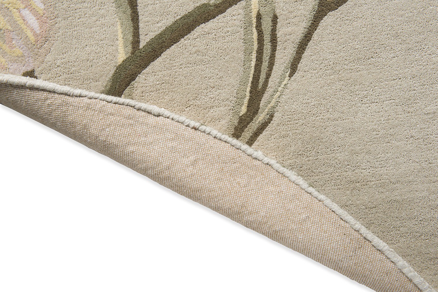 Laura Ashley Gosford Natural/Sage Green 081307 Round