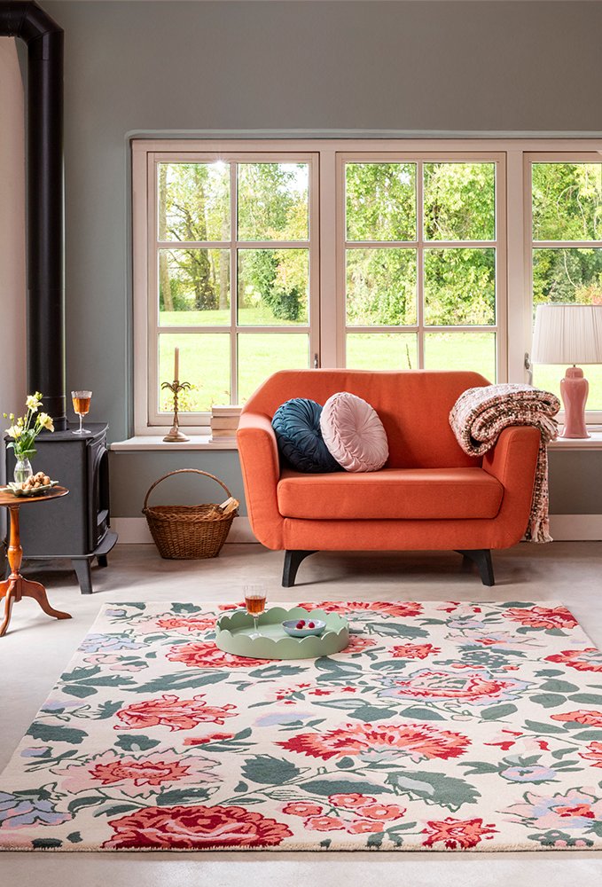 Laura Ashley Wendling Floral Poppy Red 083100