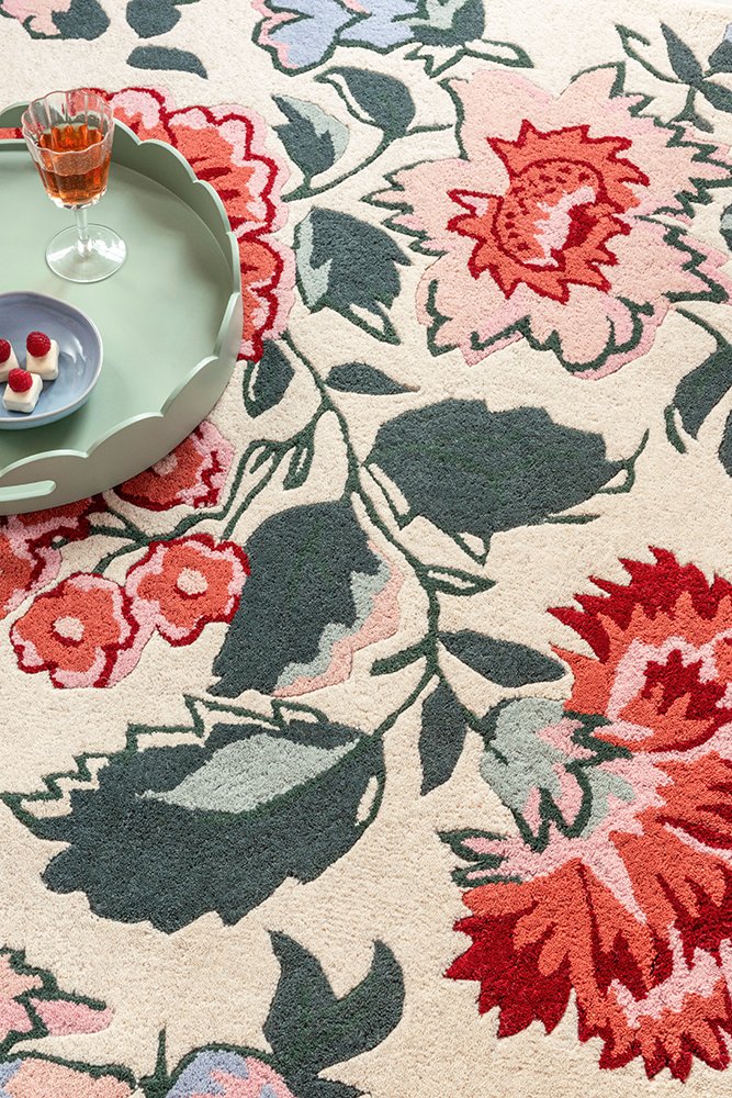 Laura Ashley Wendling Floral Poppy Red 083100