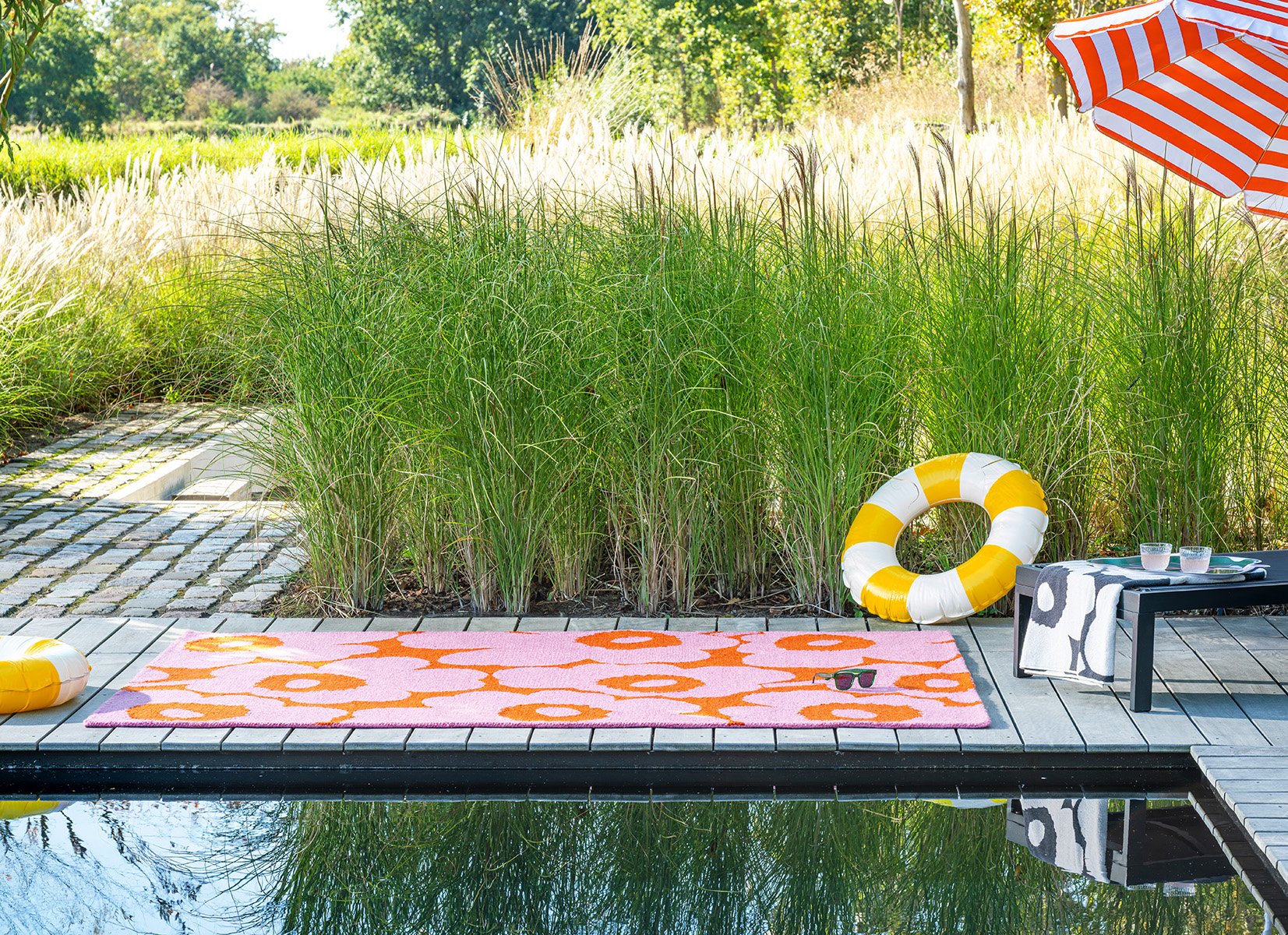 Marimekko Unikko Pink Orange Outdoor 434302