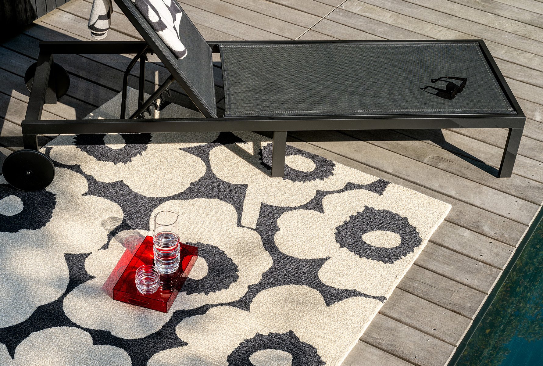 Marimekko Unikko Charcoal White Outdoor 434305
