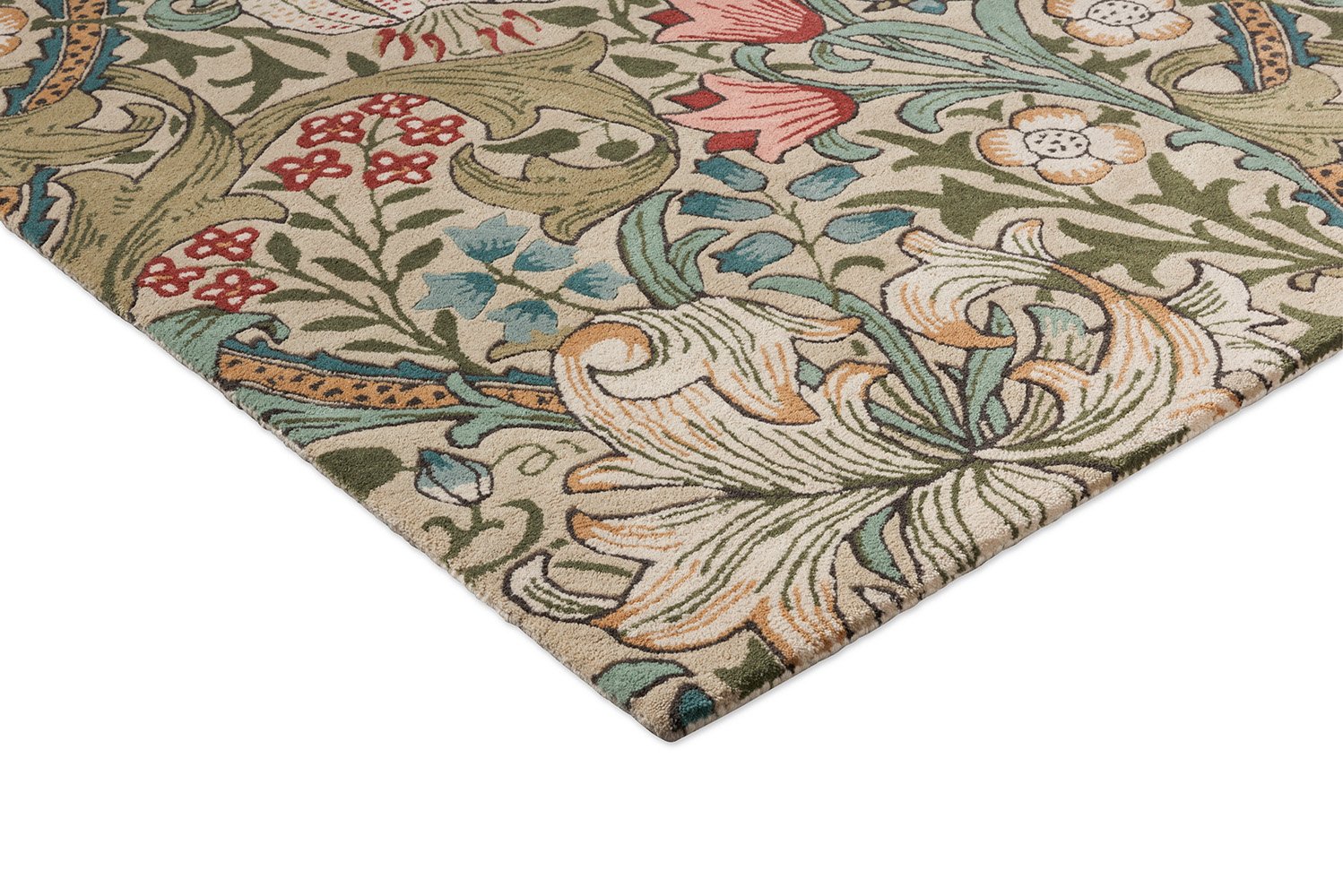 Morris & Co Golden Lily Green – Red 130107