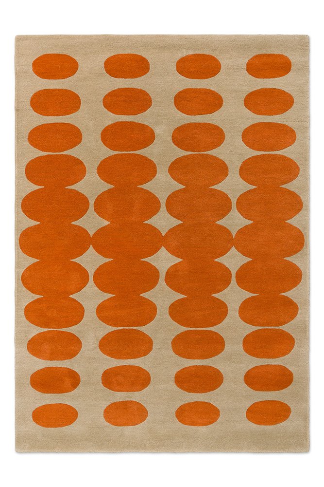 Orla Kiely Optical Oval Orange – Sand 157703