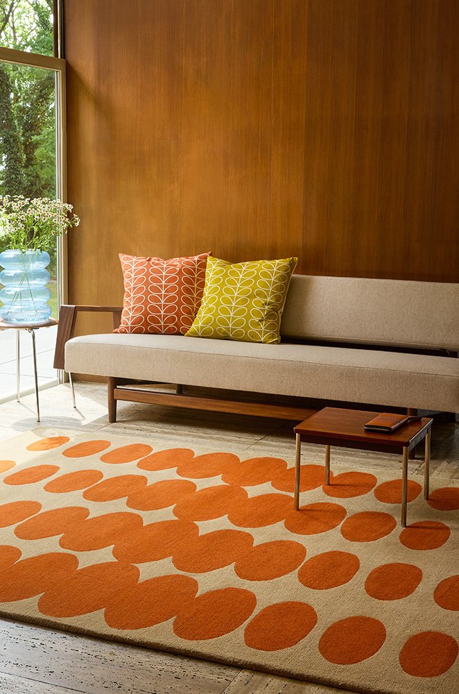Orla Kiely Optical Oval Orange – Sand 157703