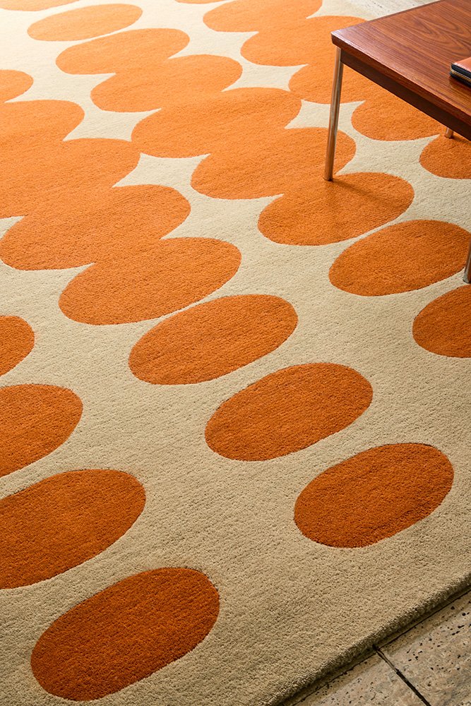 Orla Kiely Optical Oval Orange – Sand 157703