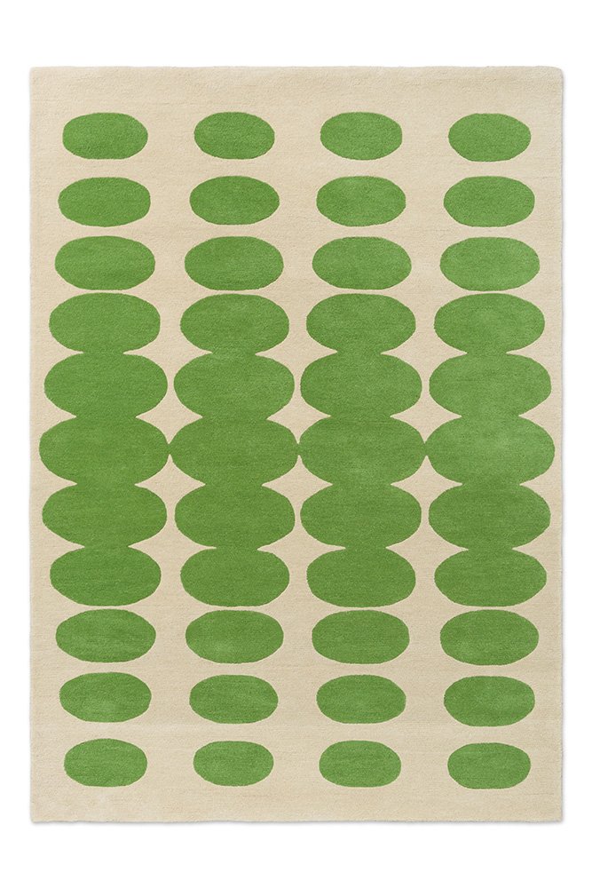 Orla Kiely Optical Oval Green – Cream 157707