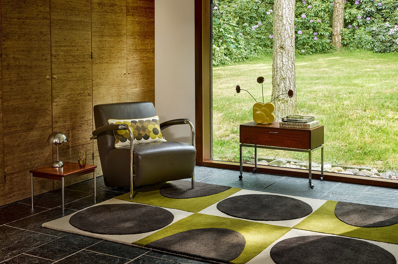 Orla Kiely Spot Square Walnut – Lichen 157907