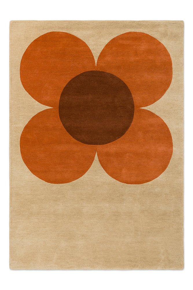 Orla Kiely Flower Placement Pumpkin – Ecru 158203