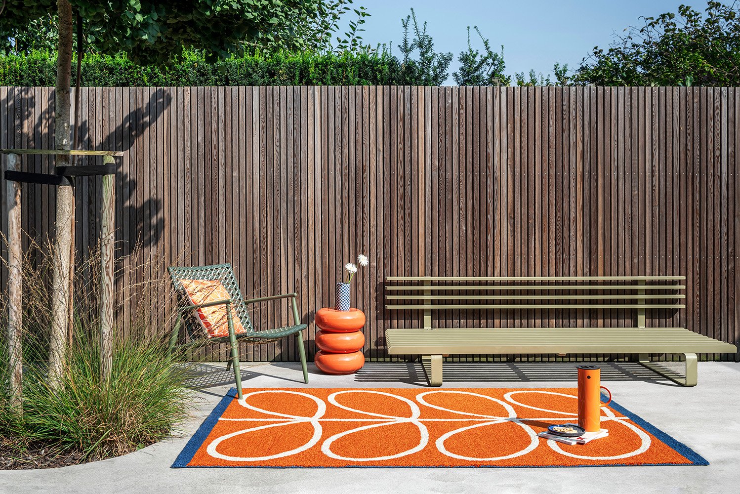 Orla Kiely Linear Stem Orange Outdoor 464403