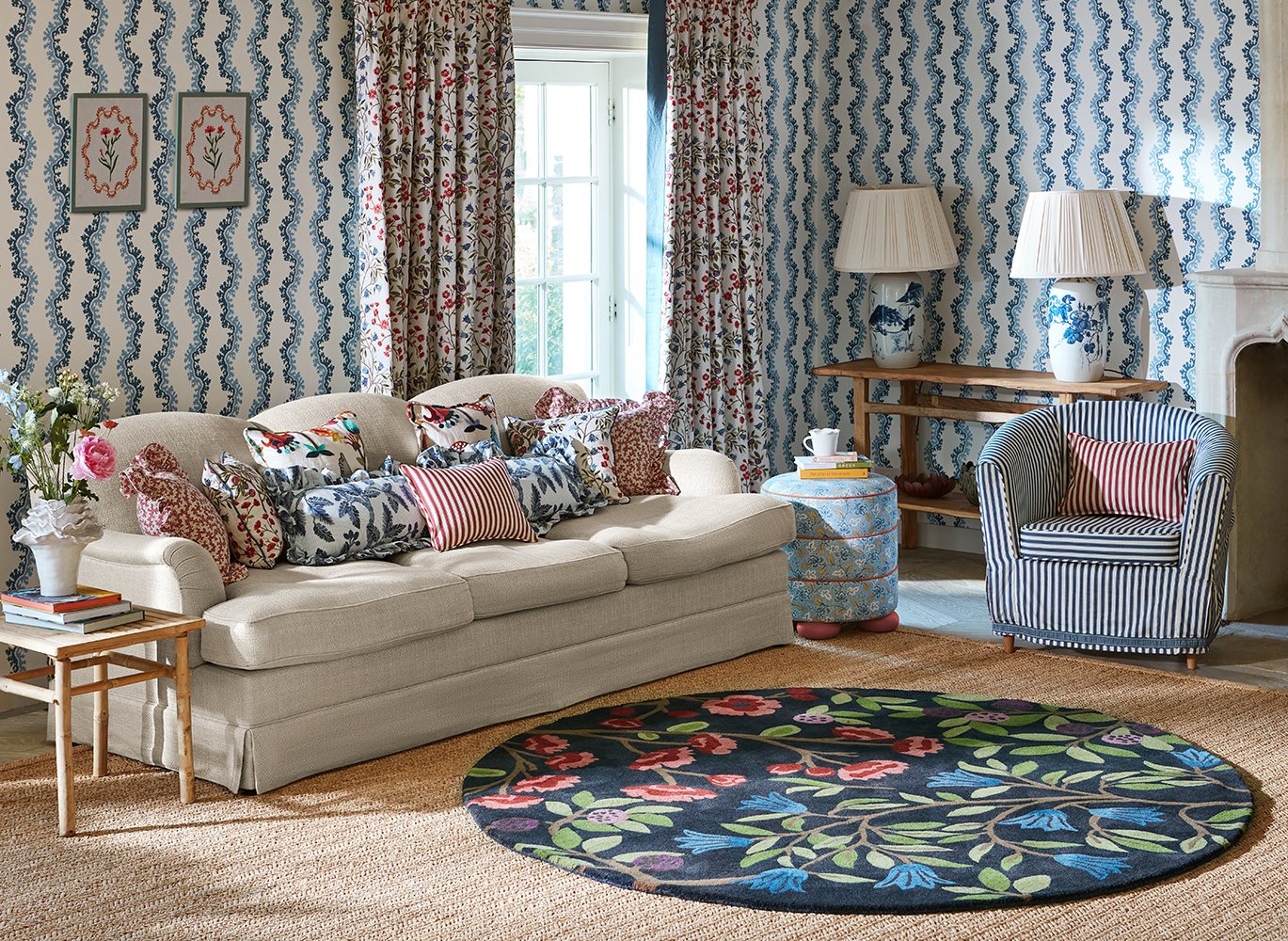 Sanderson Foraging Indigo 146618