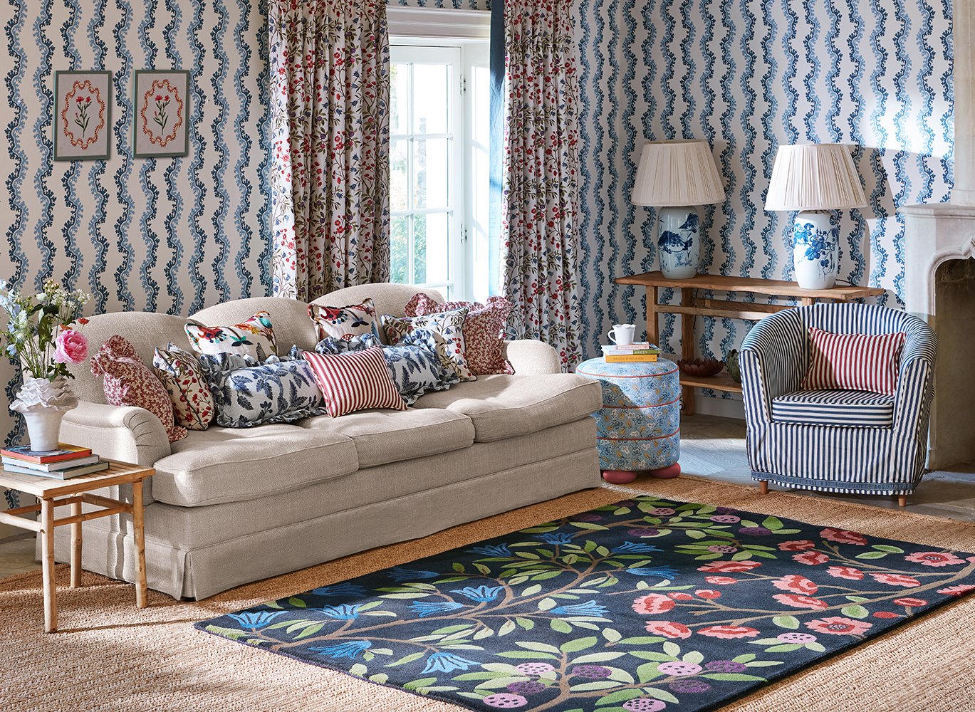 Sanderson Foraging Indigo 146618