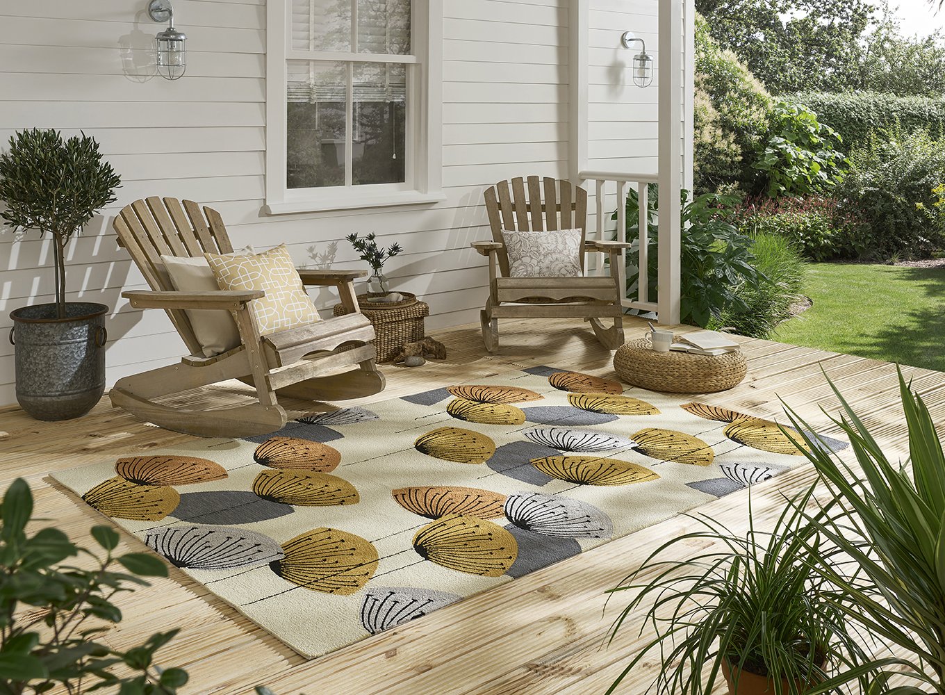 Sanderson Dandelion Clocks Ochre Outdoor 445803