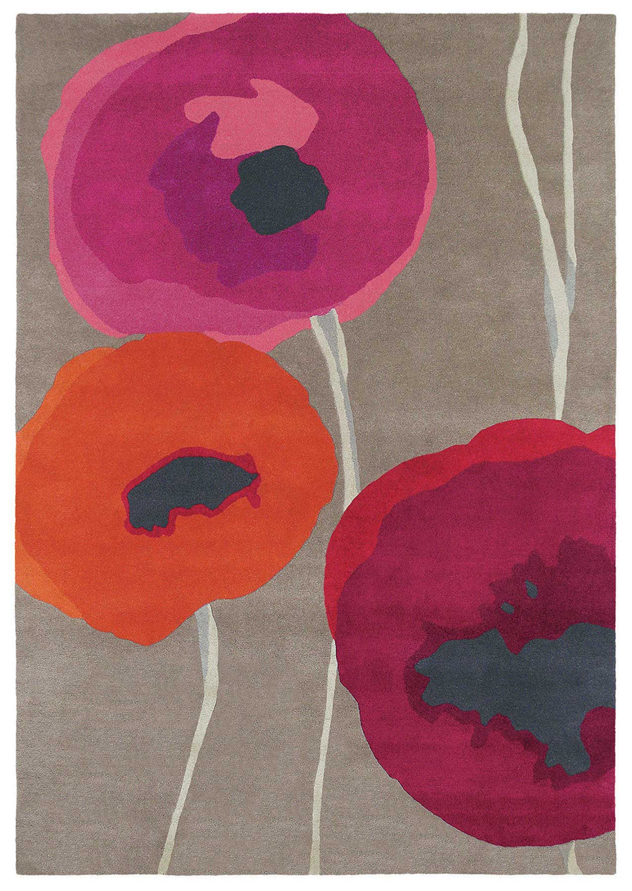 Sanderson Poppies Red Oran 45700