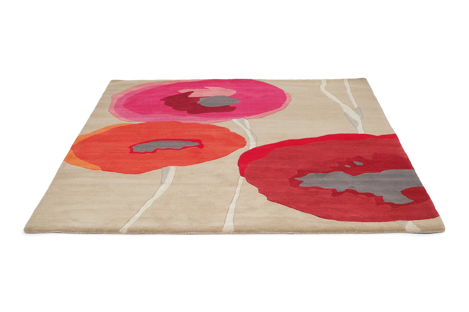 Sanderson Poppies Red Oran 45700