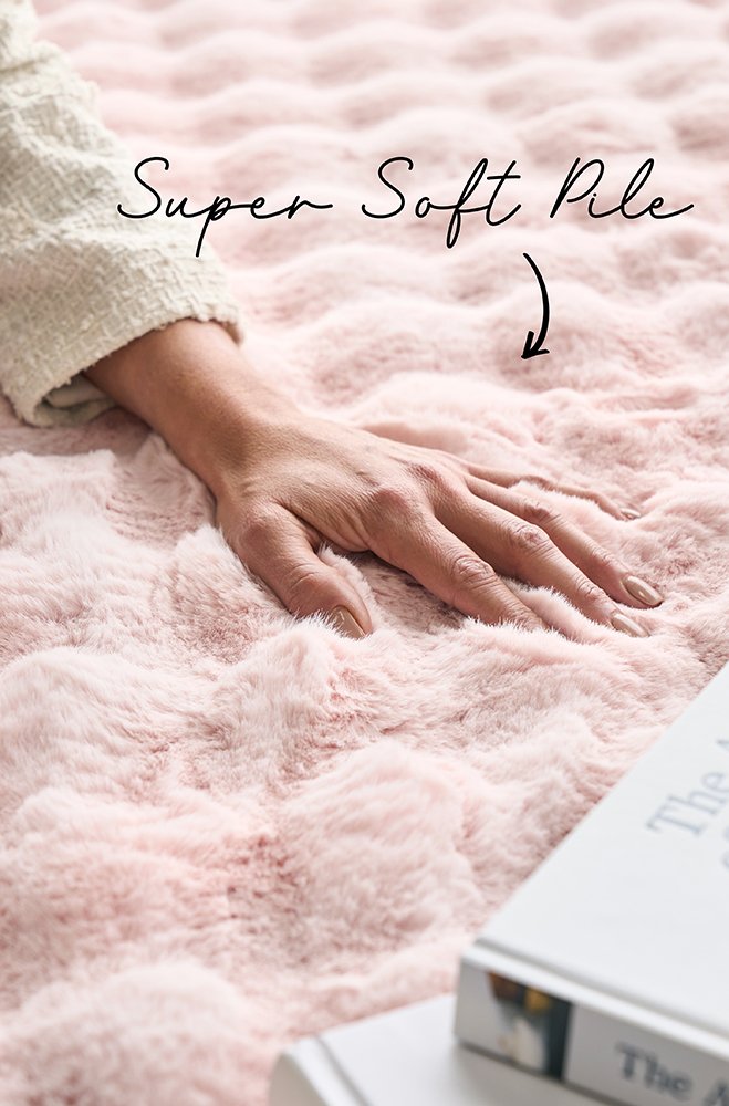 Bubble Washable Rug – Blush