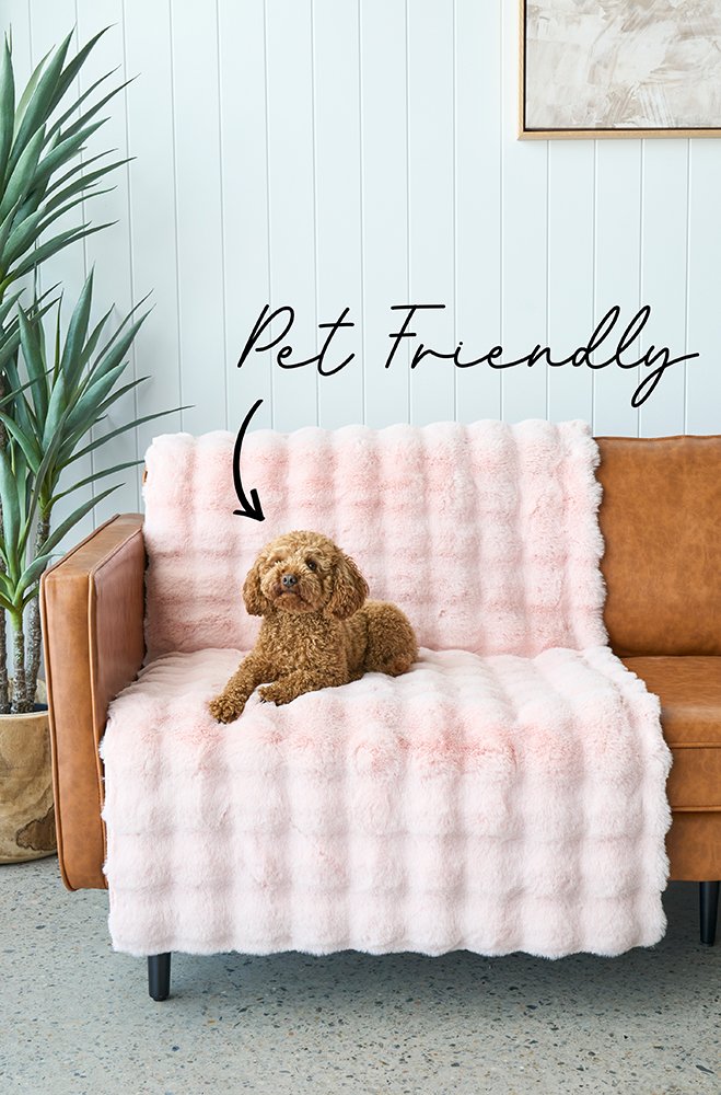 Bubble Washable Rug – Blush