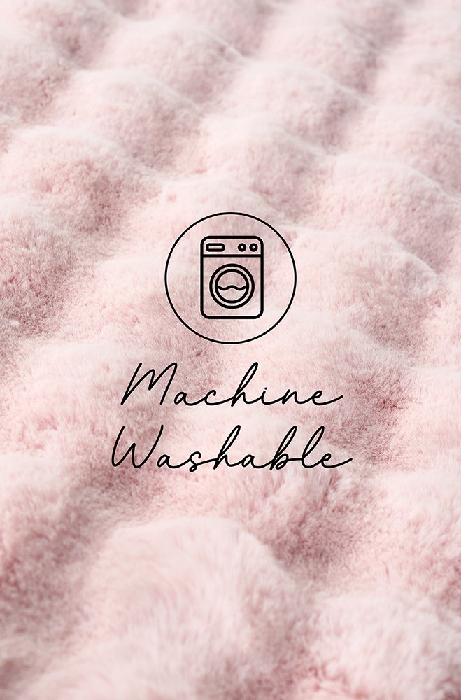 Bubble Washable Rug – Blush