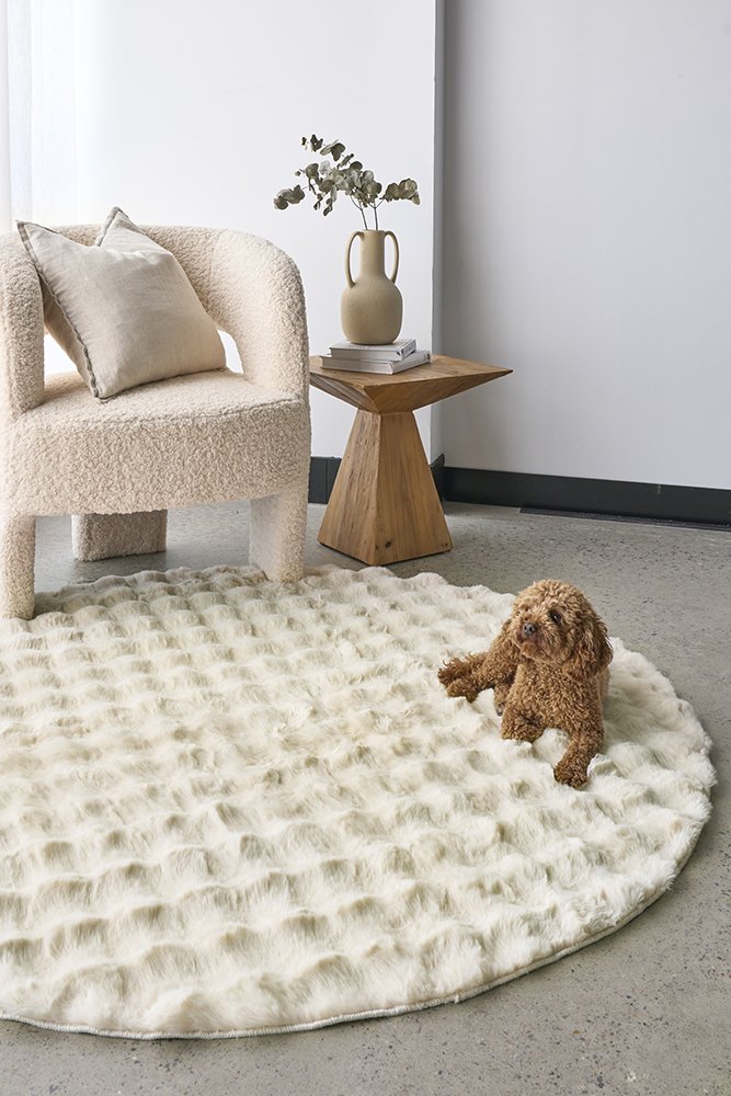 Bubble Washable Rug – Natural