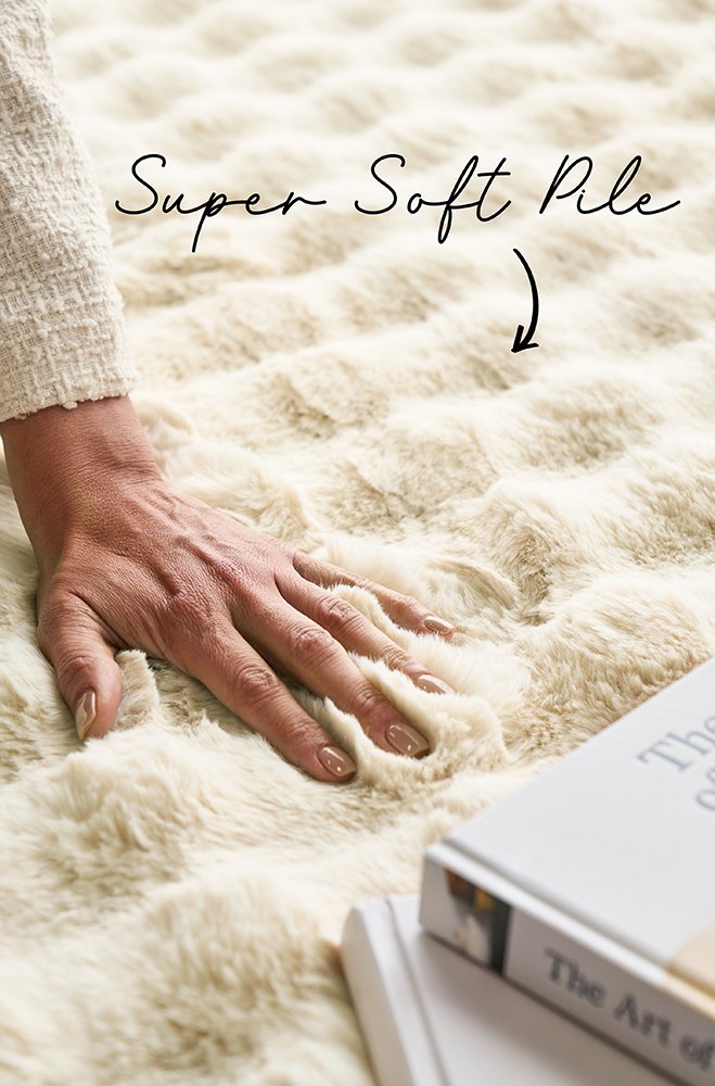 Bubble Washable Rug – Natural