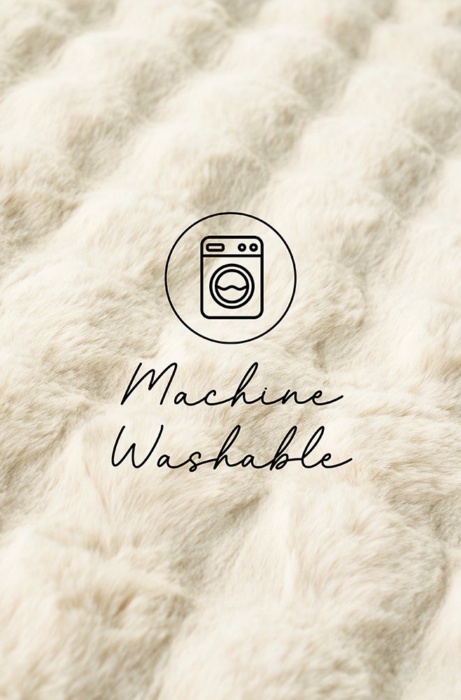 Bubble Washable Rug – Natural