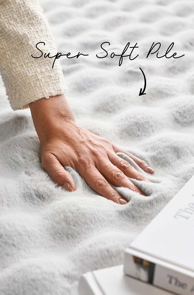 Bubble Washable Rug – Silver