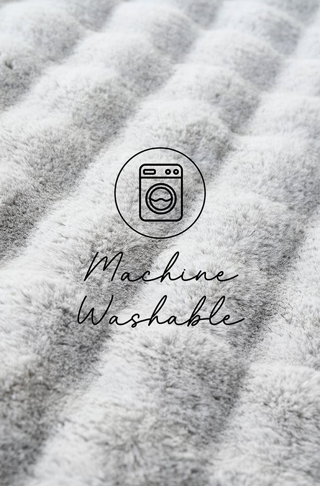 Bubble Washable Rug – Silver