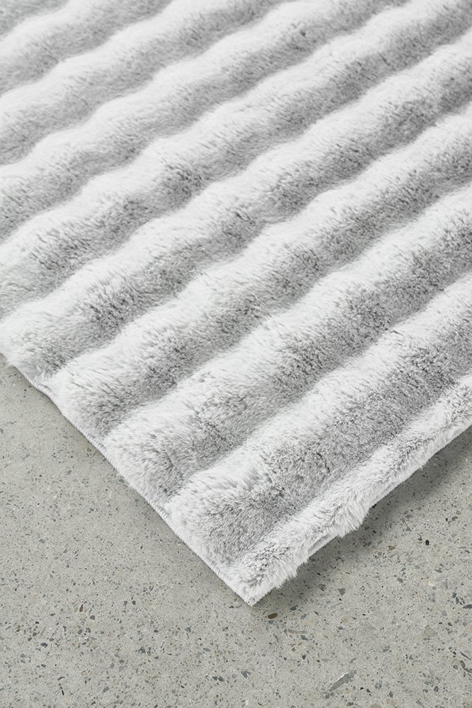 Bubble Washable Rug – Silver