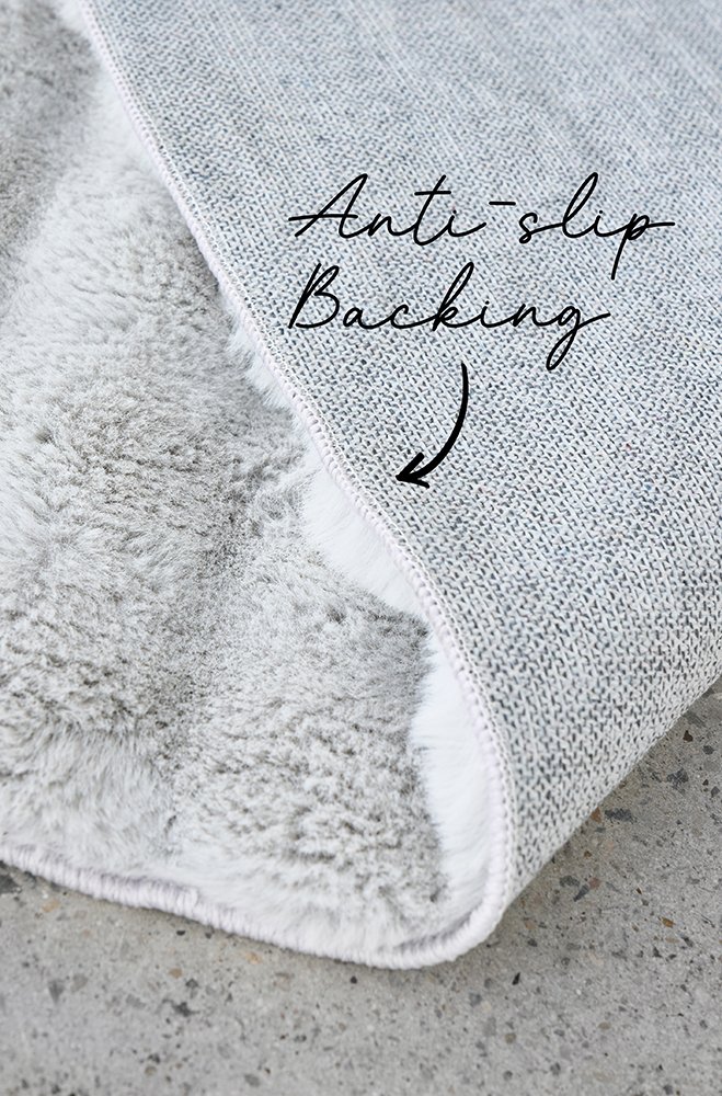 Bubble Washable Rug – Silver