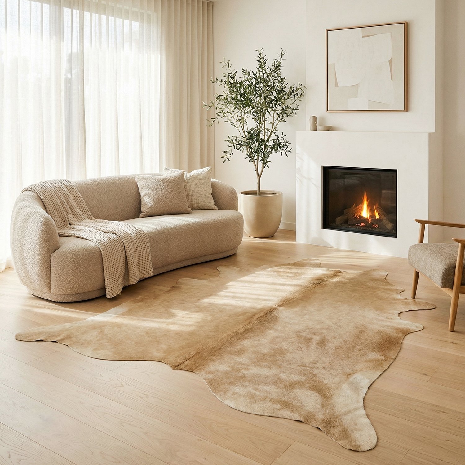 Premium Brazilian Cowhide Beige