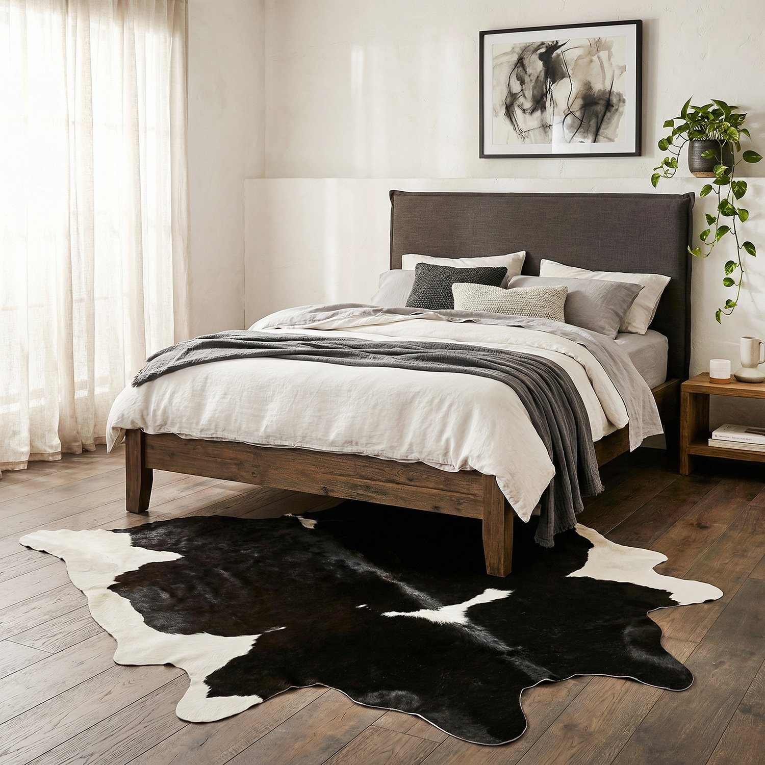 Premium Brazilian Cowhide Black White