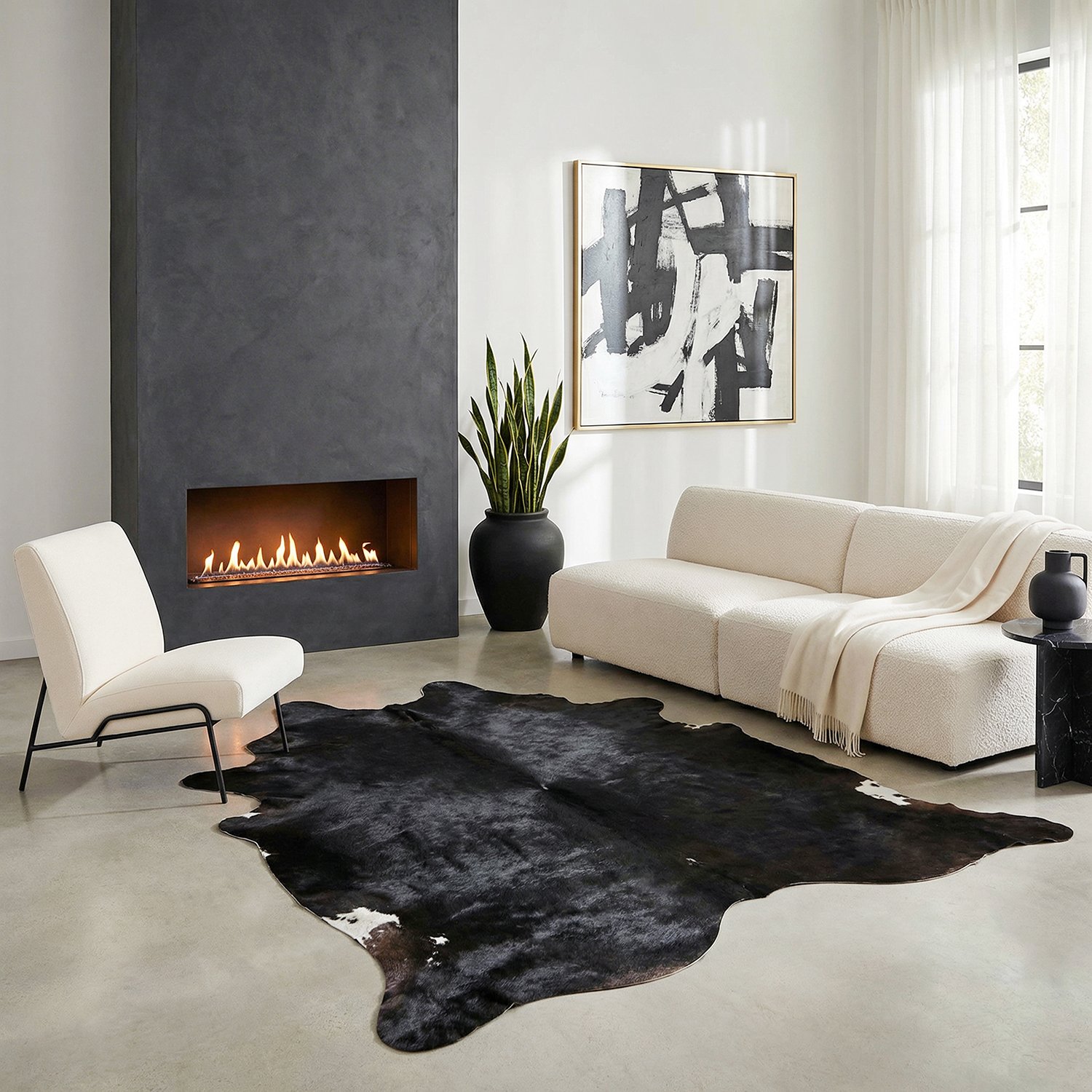 Premium Brazilian Cowhide Black