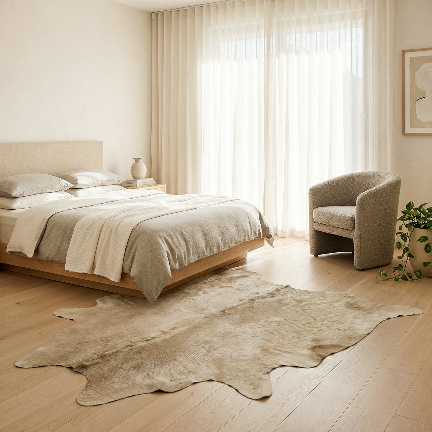 Premium Brazilian Cowhide Champagne