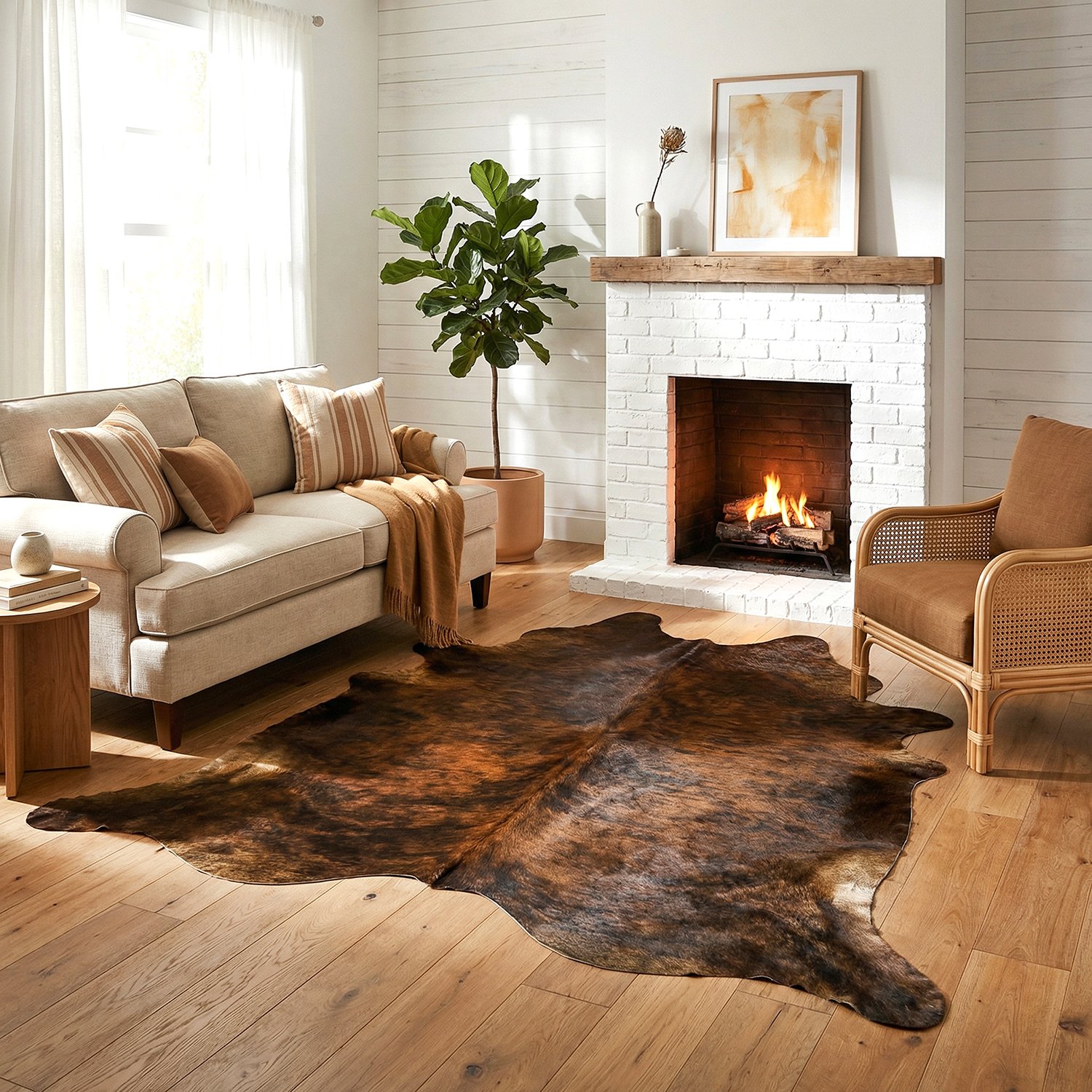 Premium Brazilian Cowhide Dark Brindle