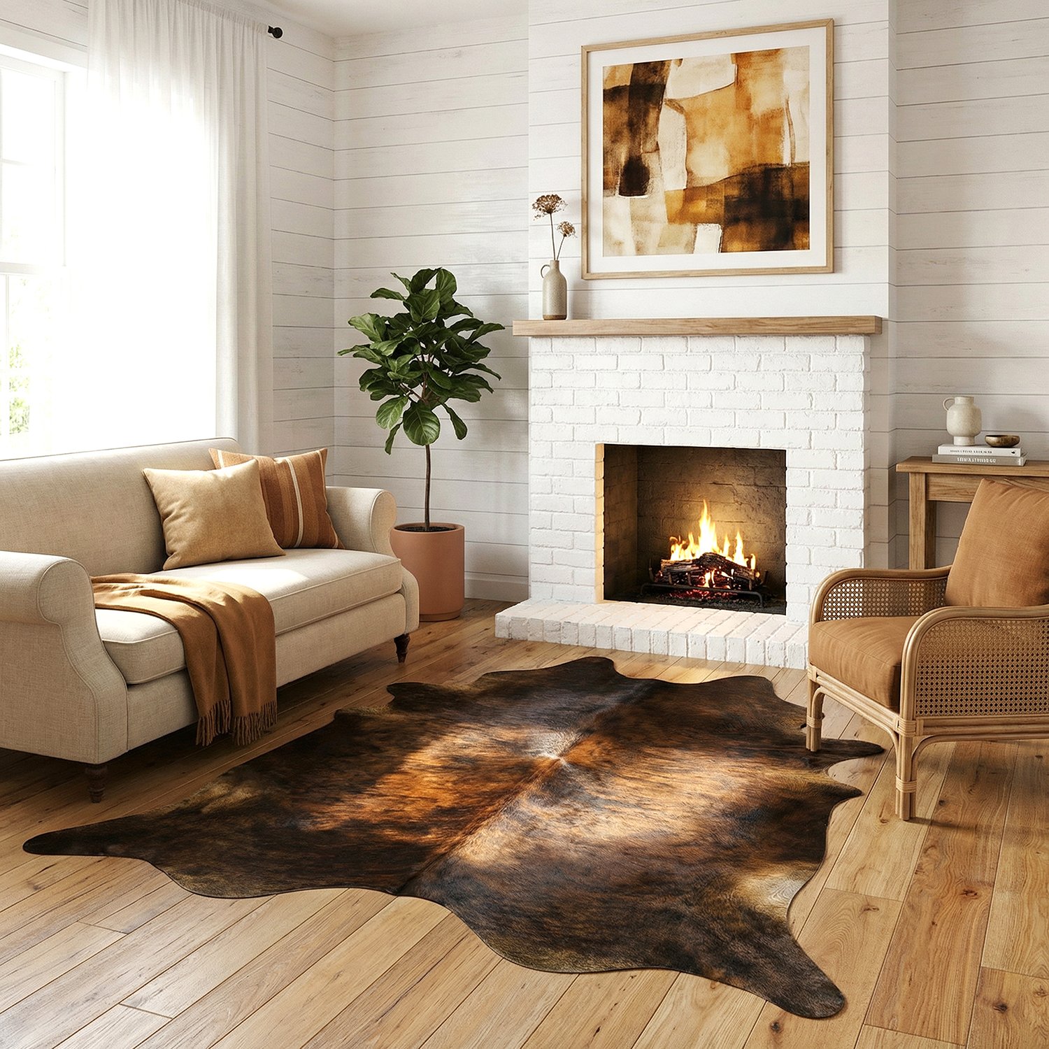 Premium Brazilian Cowhide Dark Brindle
