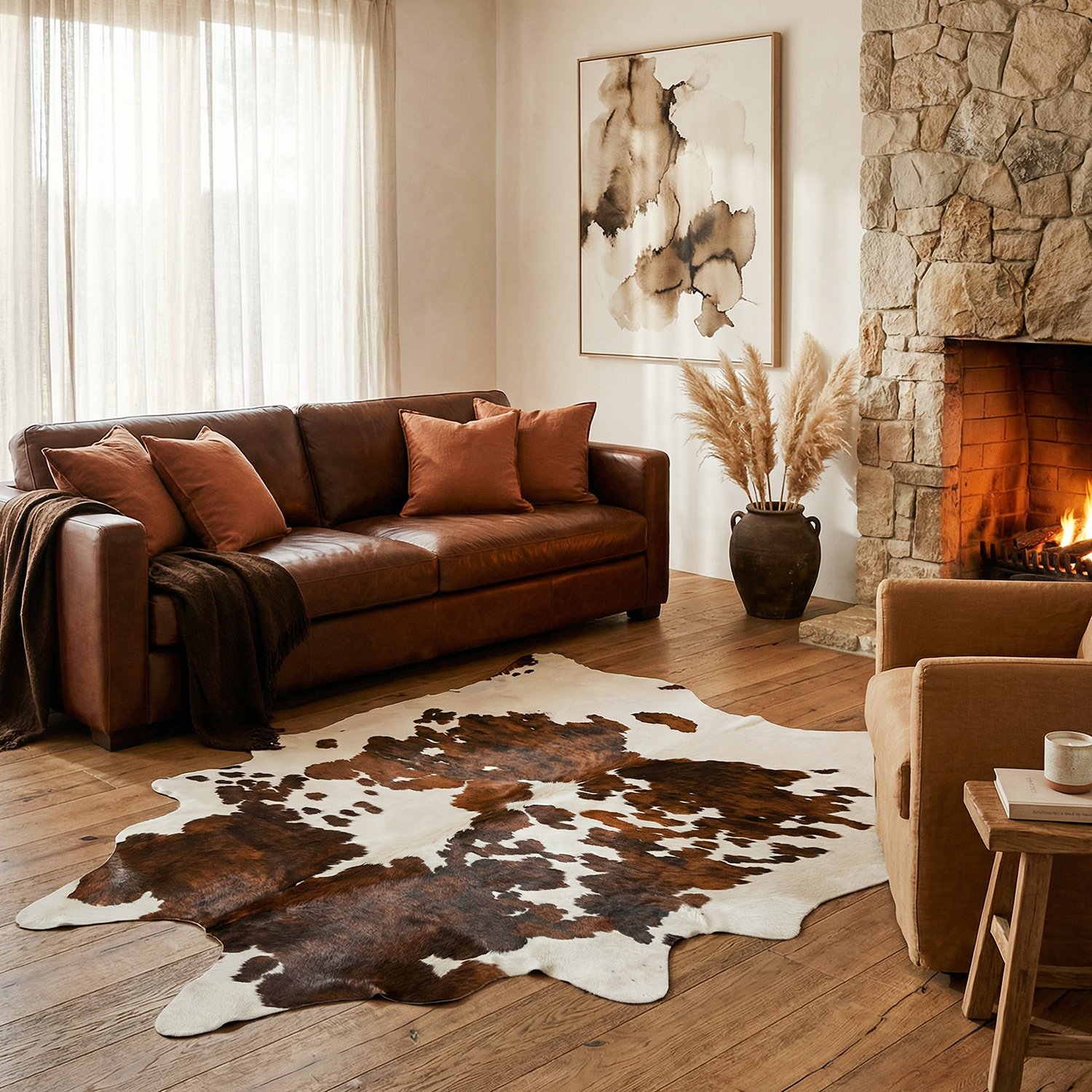 Premium Brazilian Cowhide Tri Colour